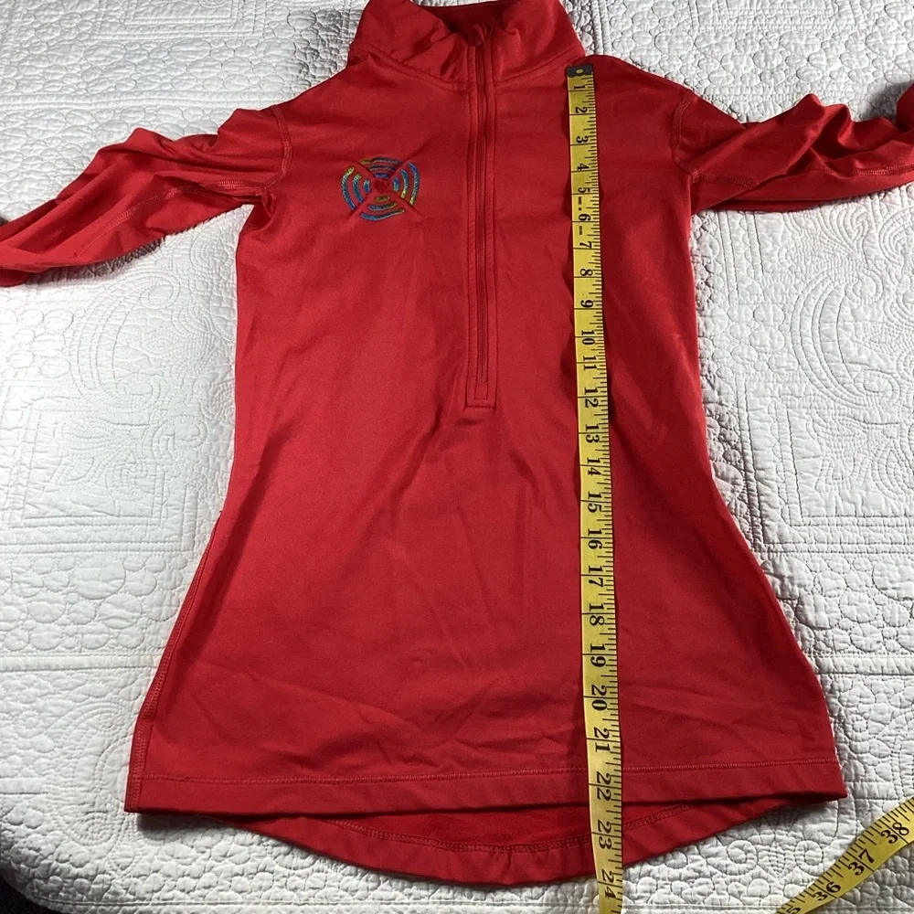 Nike Pro Dri-Fit Athletic Long Sleeve 1/4 Zip Top Red Women’s XS‎ Heart Running